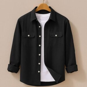 DEELMO Men’s Stylish Cotton Blend Casual Shirt || Full Sleeve Button-Down Shirt with Dual Flap Pockets || Comfortable Breathable Fabric || Perfect for Casual Office and Outing Wear