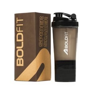 Bold Spider Gym Shaker Bottle, Shakers for Protein Shake with 2 Storage Compartment Gym protein shaker for workout