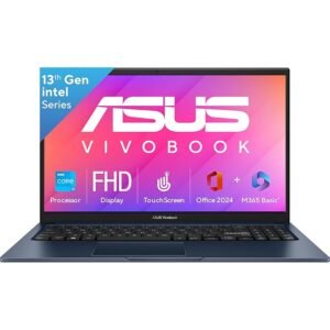 ASUS Vivobook 15, Smartchoice, AMD Ryzen 7 5825U, 16GB RAM, 512GB SSD, FHD 15.6", Windows 11, Office Home 2024, Quiet Blue, 1.7Kg, M1502YA-BQ703WS, AMD Radeon iGPU, M365 Basic (1Year)*, 42Whr Laptop (Copy)